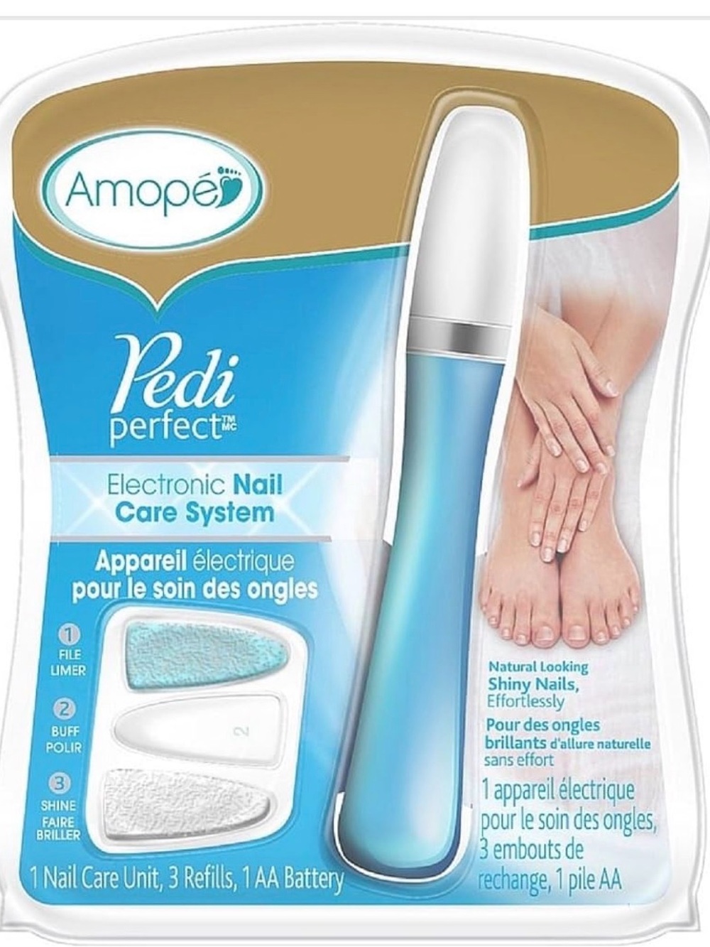 Amopé Pedi Perfect Electronic Nail Care System - Blue